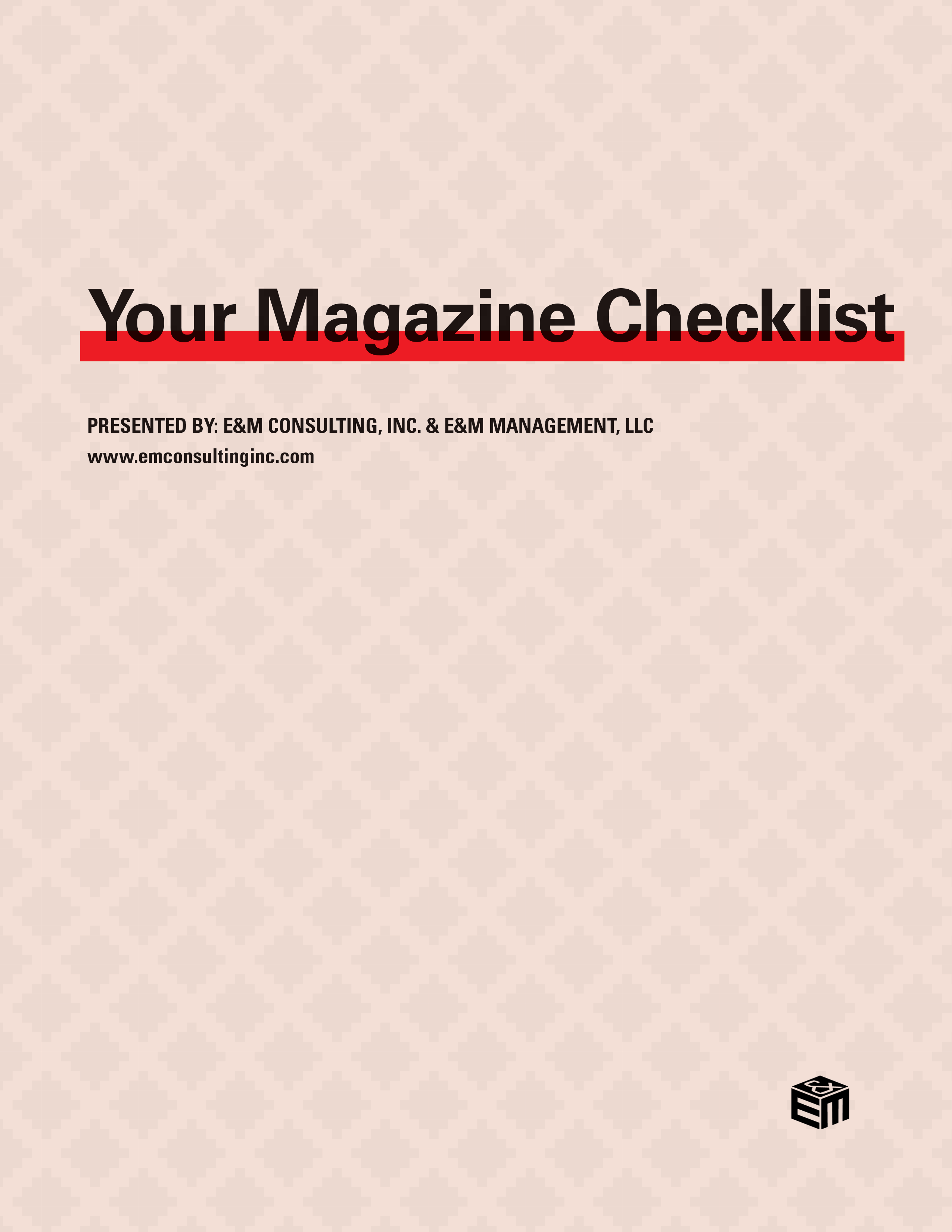 Your Magazine Checklist